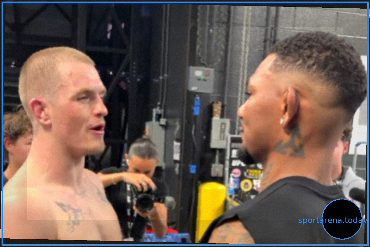 Иэн Мачадо Гарри встретил Майкла Моралеса за кулисами UFC 330: «Все твои слова – это нормально»
