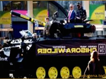 Чисора эффектно прибыл на пресс-конференцию Уайлдера на танке в сопровождении Фараджа