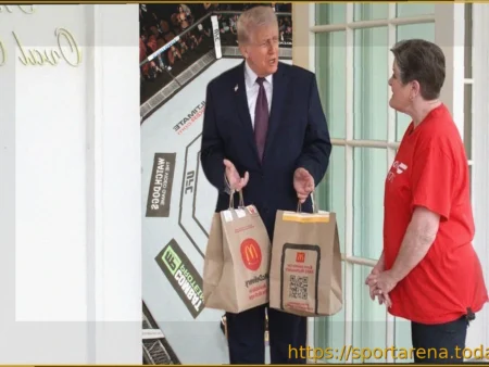 Дональд Трамп обновил информацию о UFC на лужайке Белого дома во время необычной доставки McDonald’s