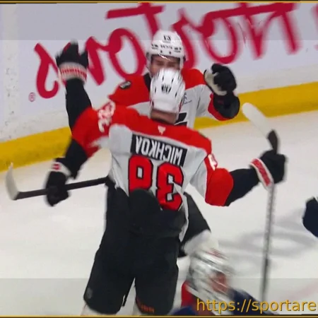 Матвей Мичков забросил 19-ю шайбу в текущем сезоне НХЛ