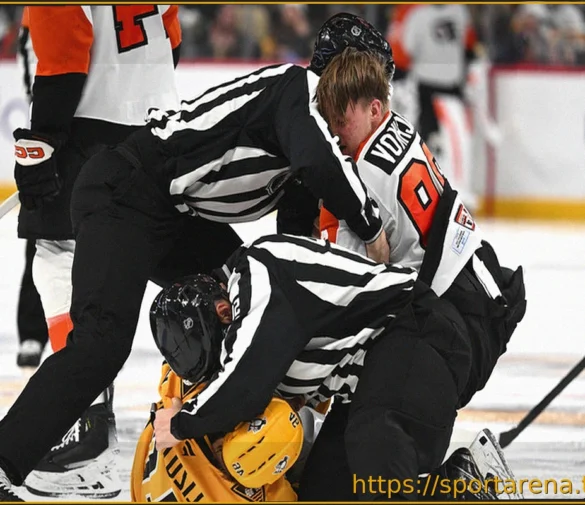 Массовая драка на матче "Филадельфии" с "Питтсбургом": Мичков в центре событий
