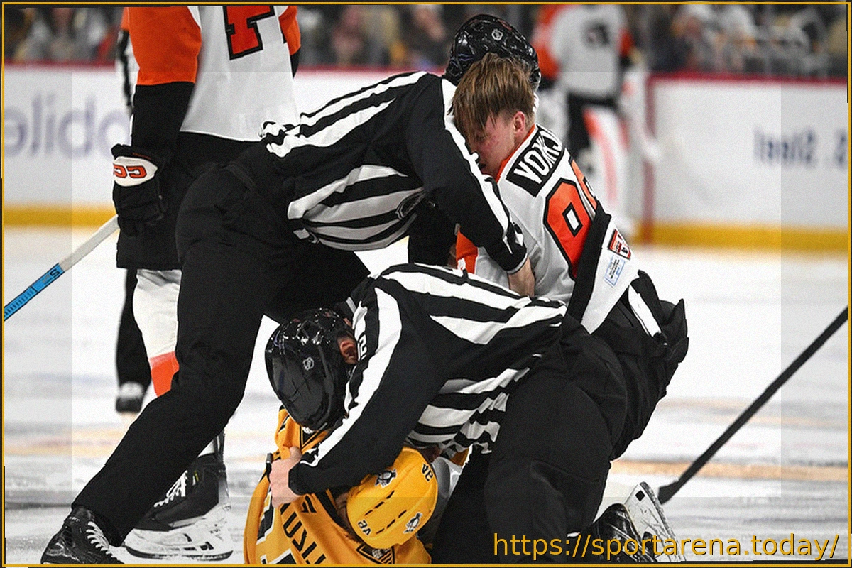 Preview Массовая драка на матче "Филадельфии" с "Питтсбургом": Мичков в центре событий